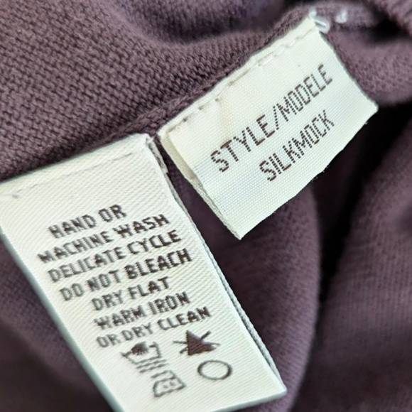 pronto uomo silk cotton blend brown mock turtleneck size large - Picture 4 of 4